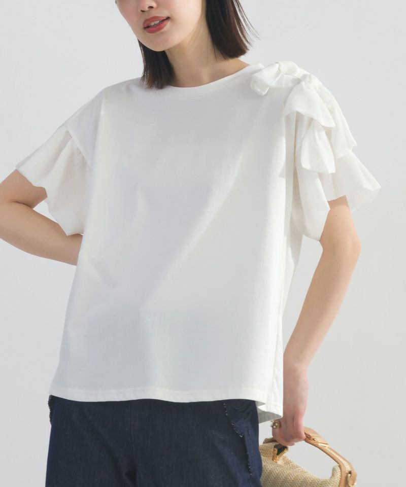 model：H162　着用サイズ：M　オフホワイト