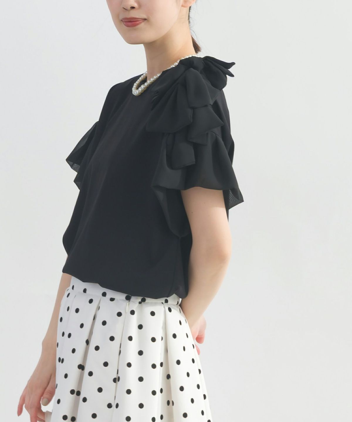 model：H162　着用サイズ：M　ブラック