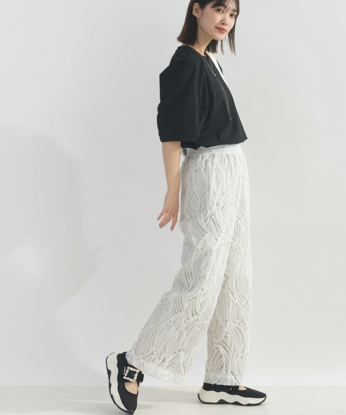 model：H162　着用サイズ：M　ブラック