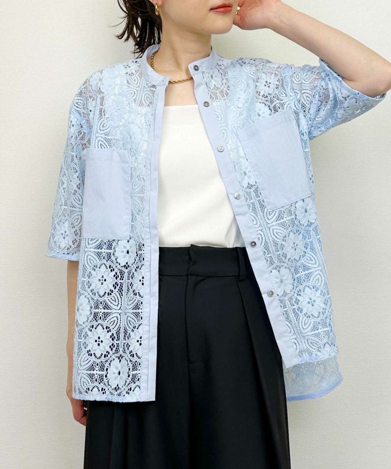 model：H164　着用サイズ：M　ブルー