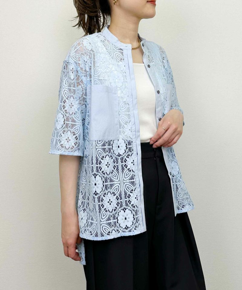 model：H164　着用サイズ：M　ブルー