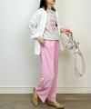 model：H164　着用サイズ：M　ピンク