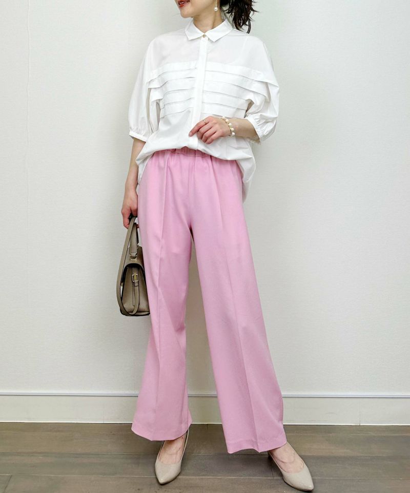 model：H164　着用サイズ：M　オフホワイト