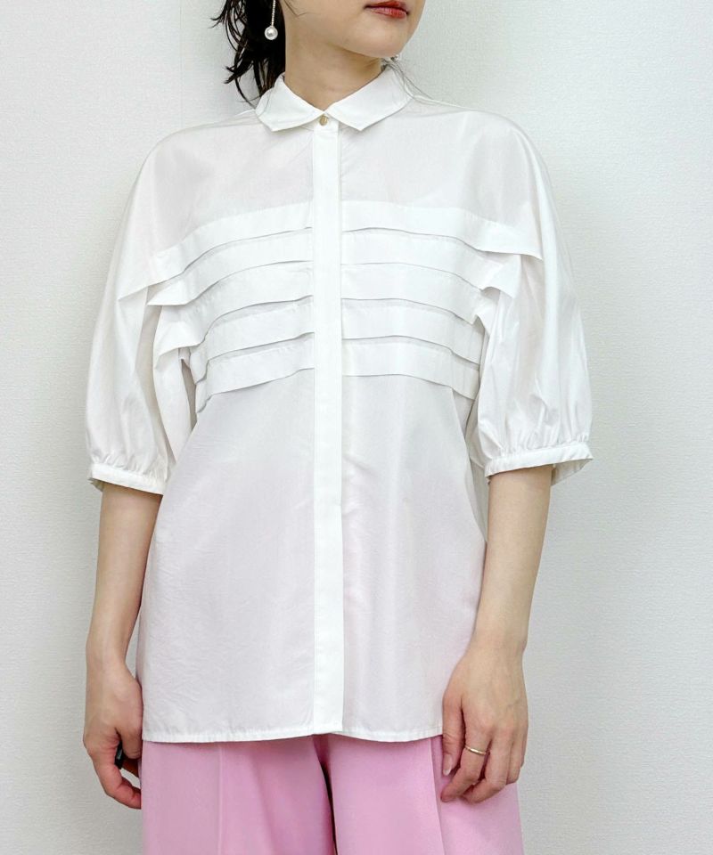 model：H164　着用サイズ：M　オフホワイト