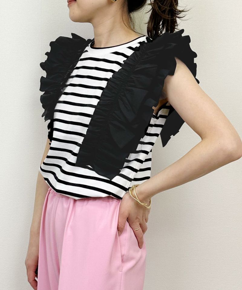 model：H164　着用サイズ：M　オフホワイト