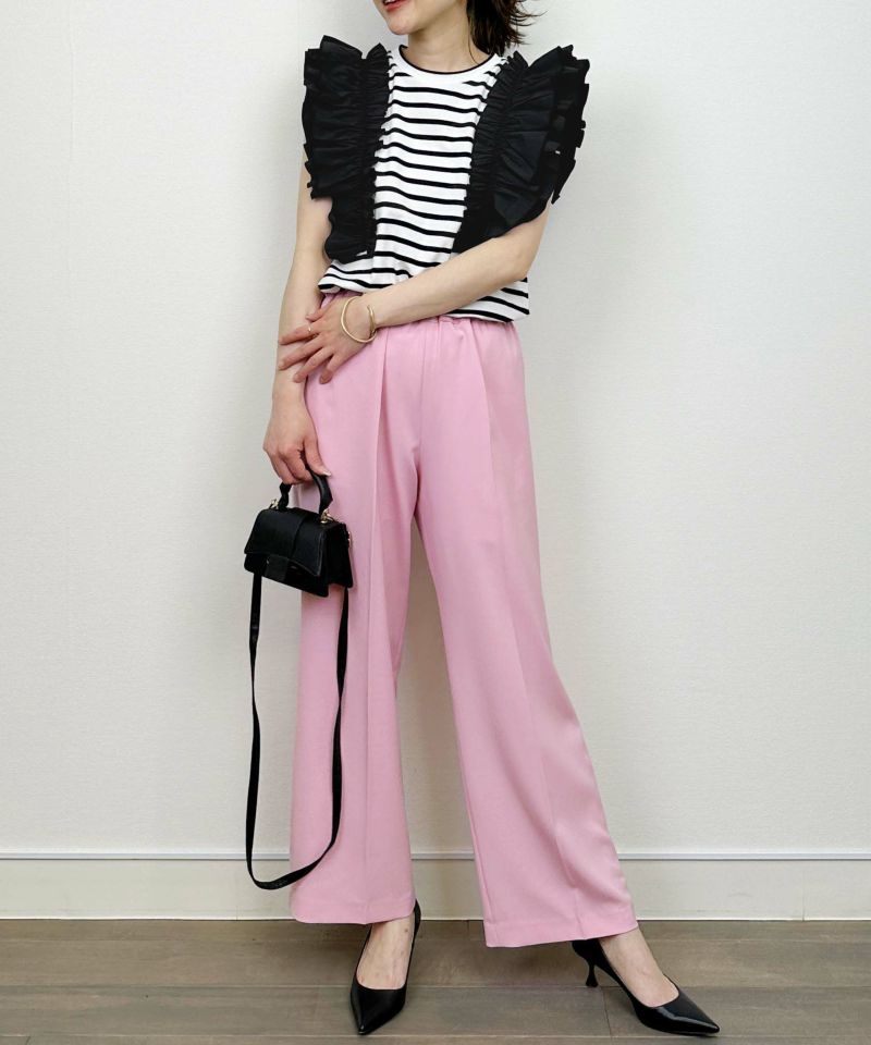 model：H164　着用サイズ：M　オフホワイト