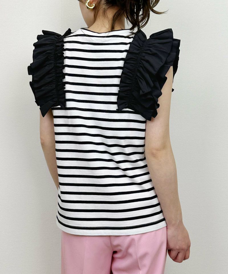 model：H164　着用サイズ：M　オフホワイト