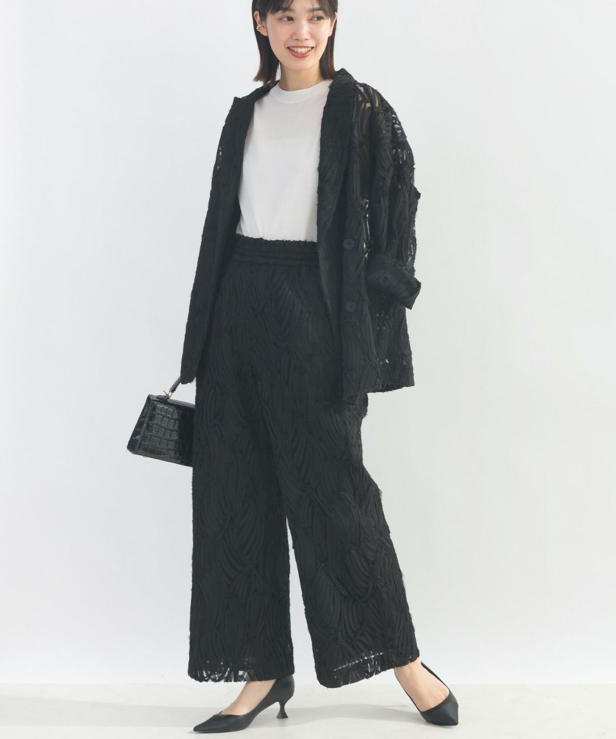 model：H162　着用サイズ：M　ブラック