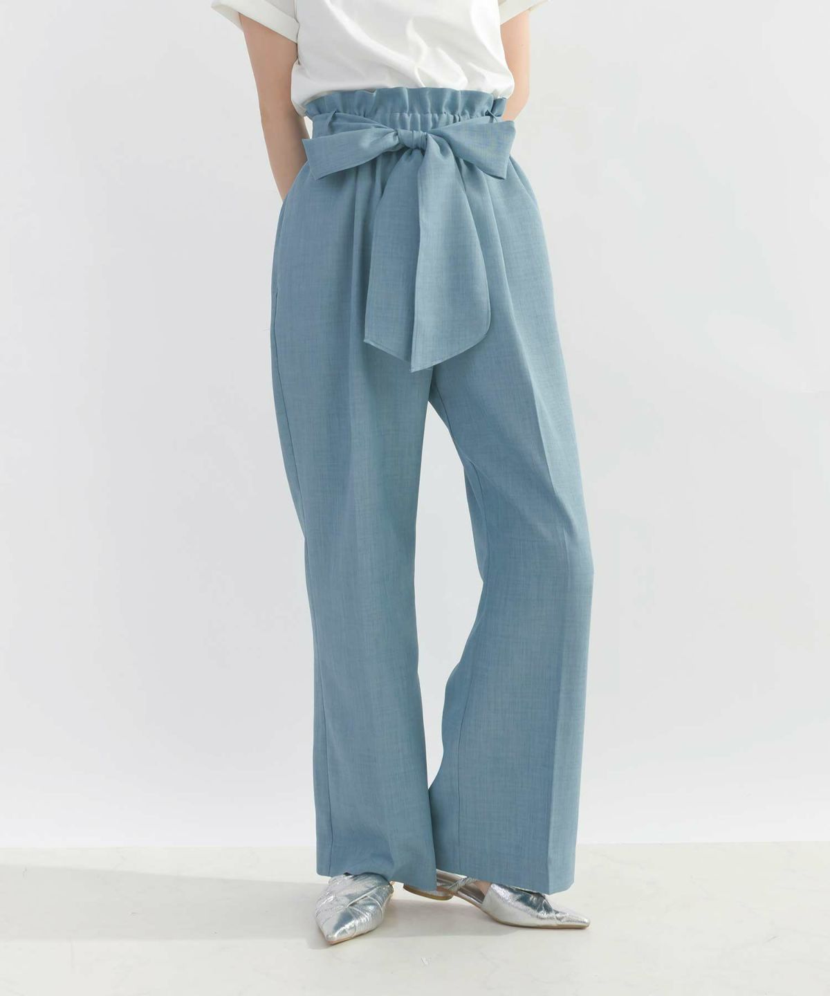 model：H164　着用サイズ：M　サックスブルー