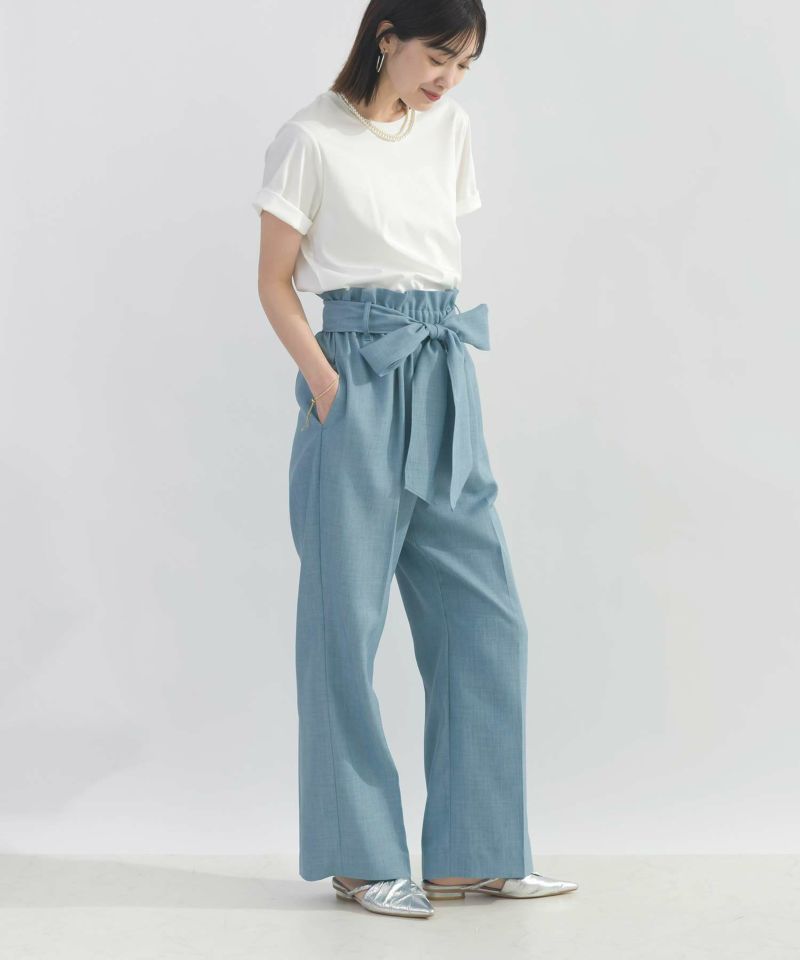 model：H164　着用サイズ：M　サックスブルー