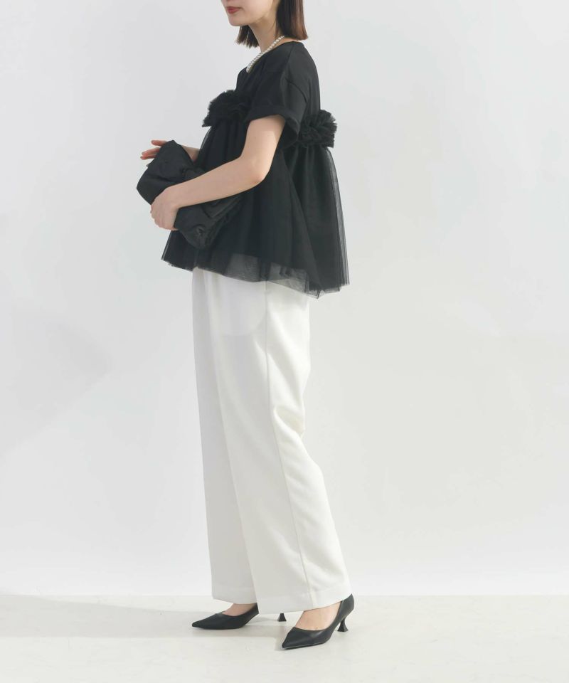 model：H162　着用サイズ：M　オフホワイト