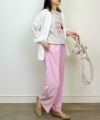 model：H164　着用サイズ：M　グレイッシュベージュ