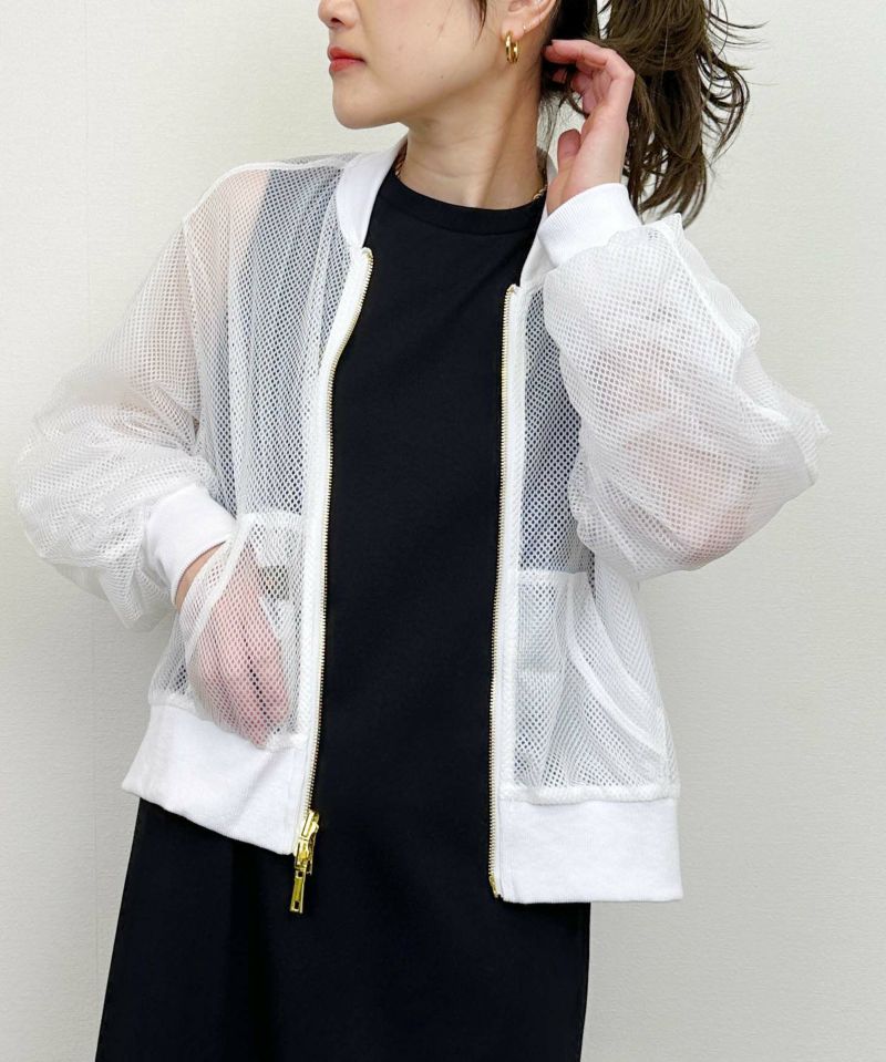 model：H164　着用サイズ：M　ホワイト（メッシュ側）