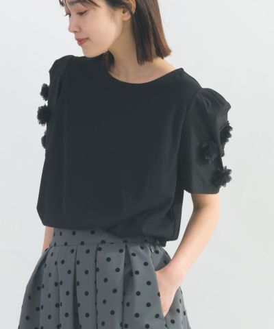 WILLSELECTION（ウィルセレクション）の「3Dフラワーリブ半袖