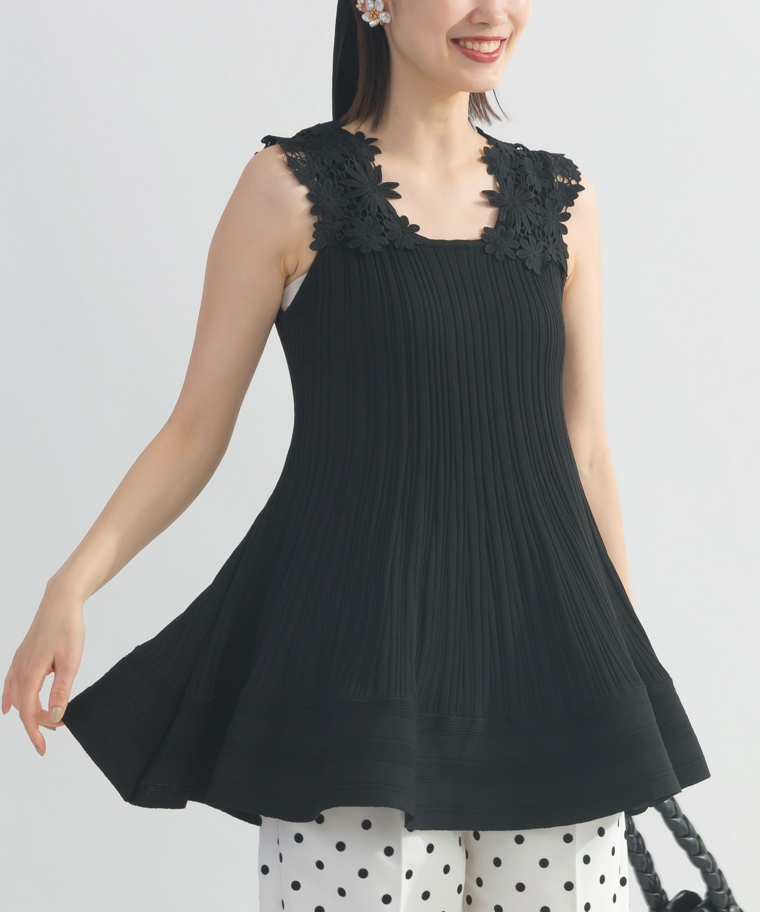 model：H162　着用サイズ：L　ブラック