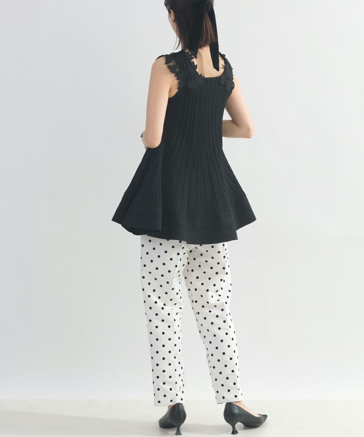 model：H162　着用サイズ：L　ブラック