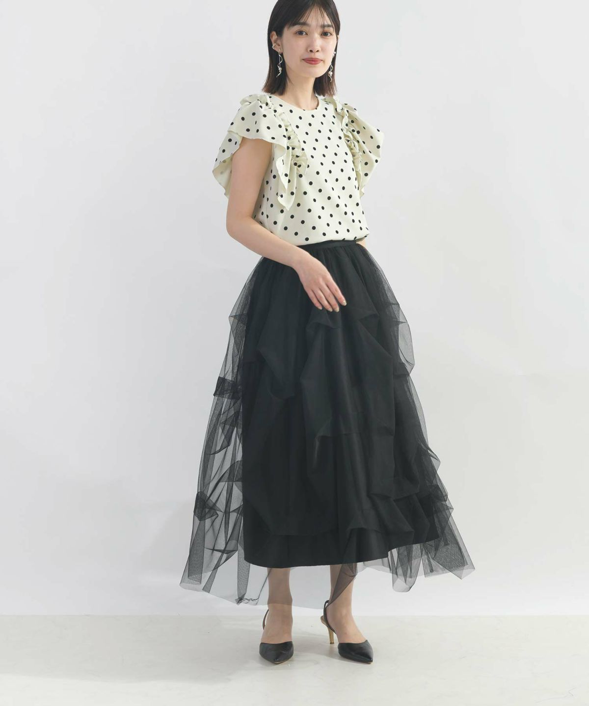 model：H162　着用サイズ：M　ブラック