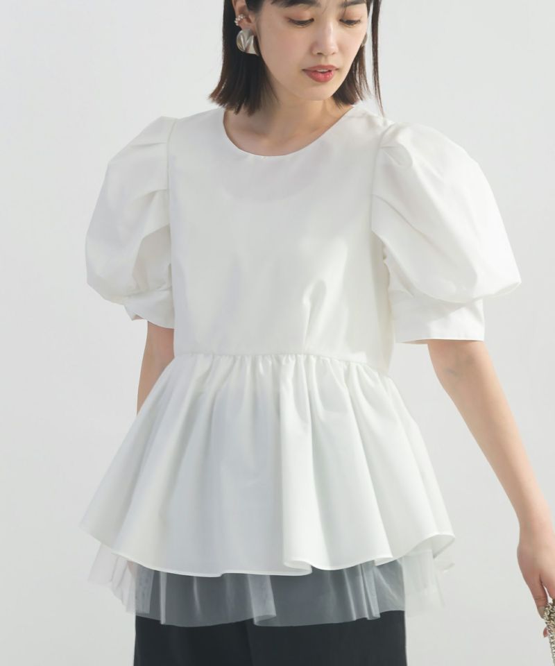 model：H162　着用サイズ：M　オフホワイト