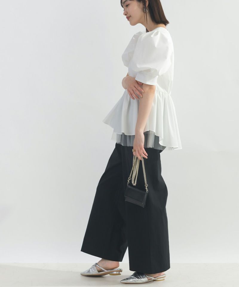 model：H162　着用サイズ：M　オフホワイト