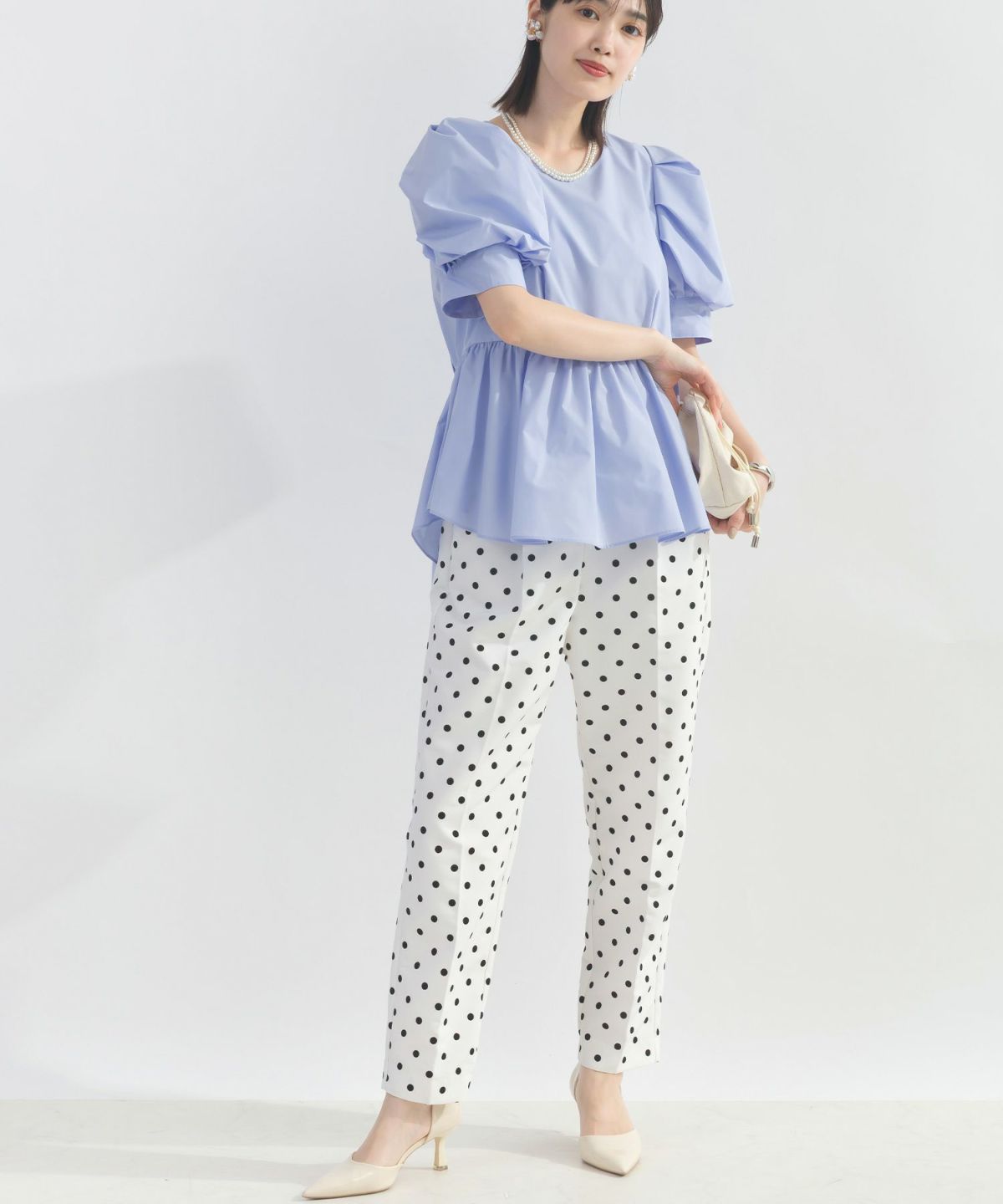 model：H162　着用サイズ：M　ライトブルー