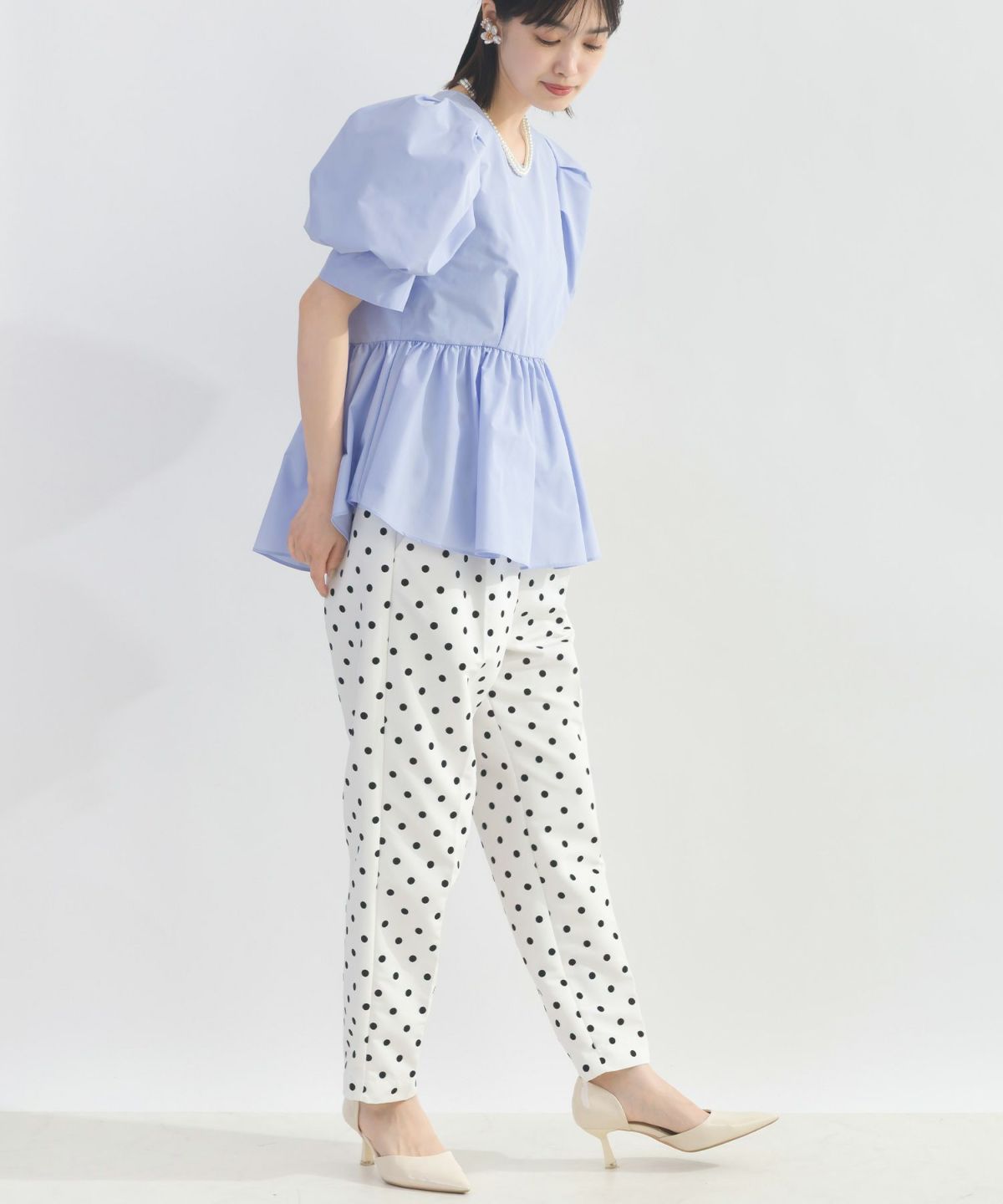 model：H162　着用サイズ：M　ライトブルー