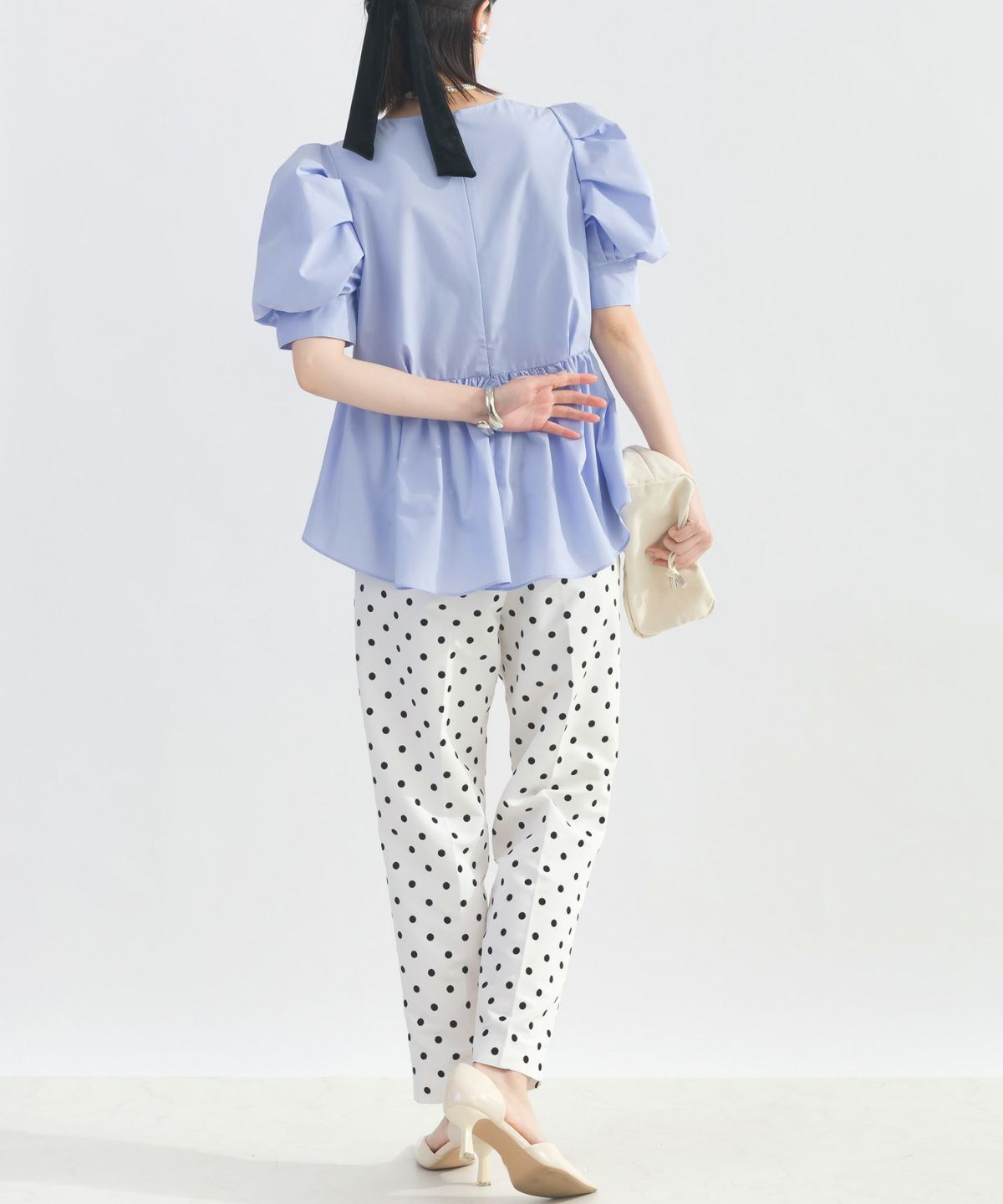 model：H162　着用サイズ：M　ライトブルー