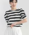 model：H162　着用サイズ：M　ホワイト系その他（ボーダー）