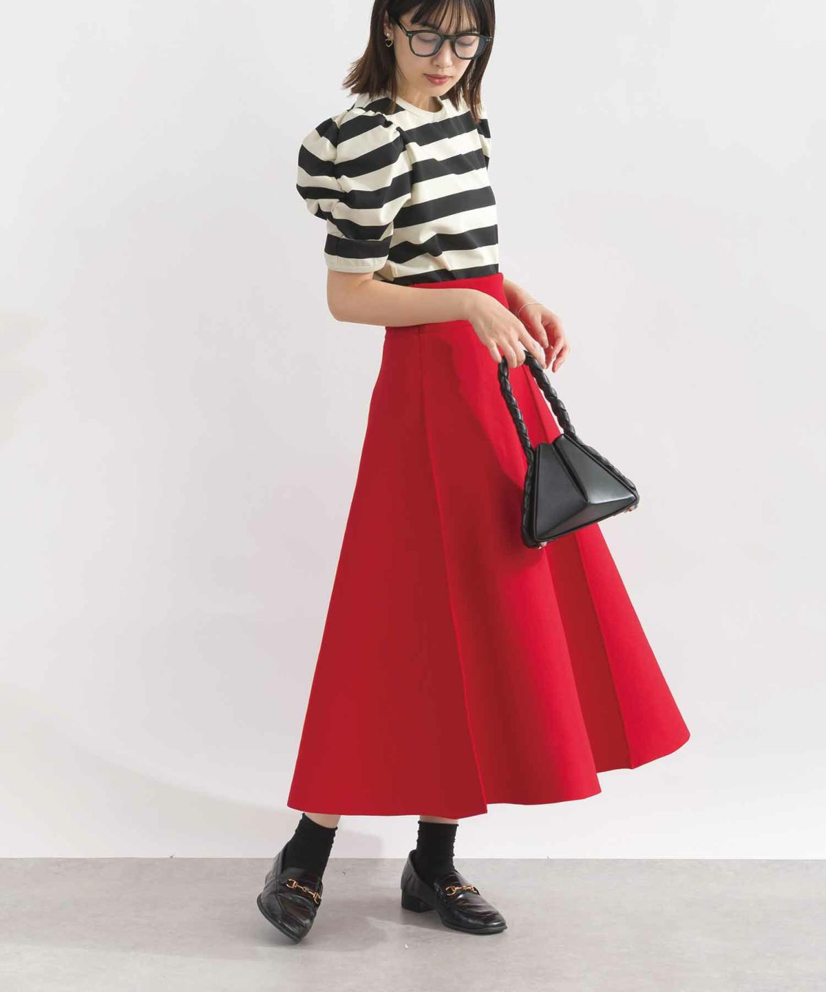 model：H162　着用サイズ：M　アイボリー