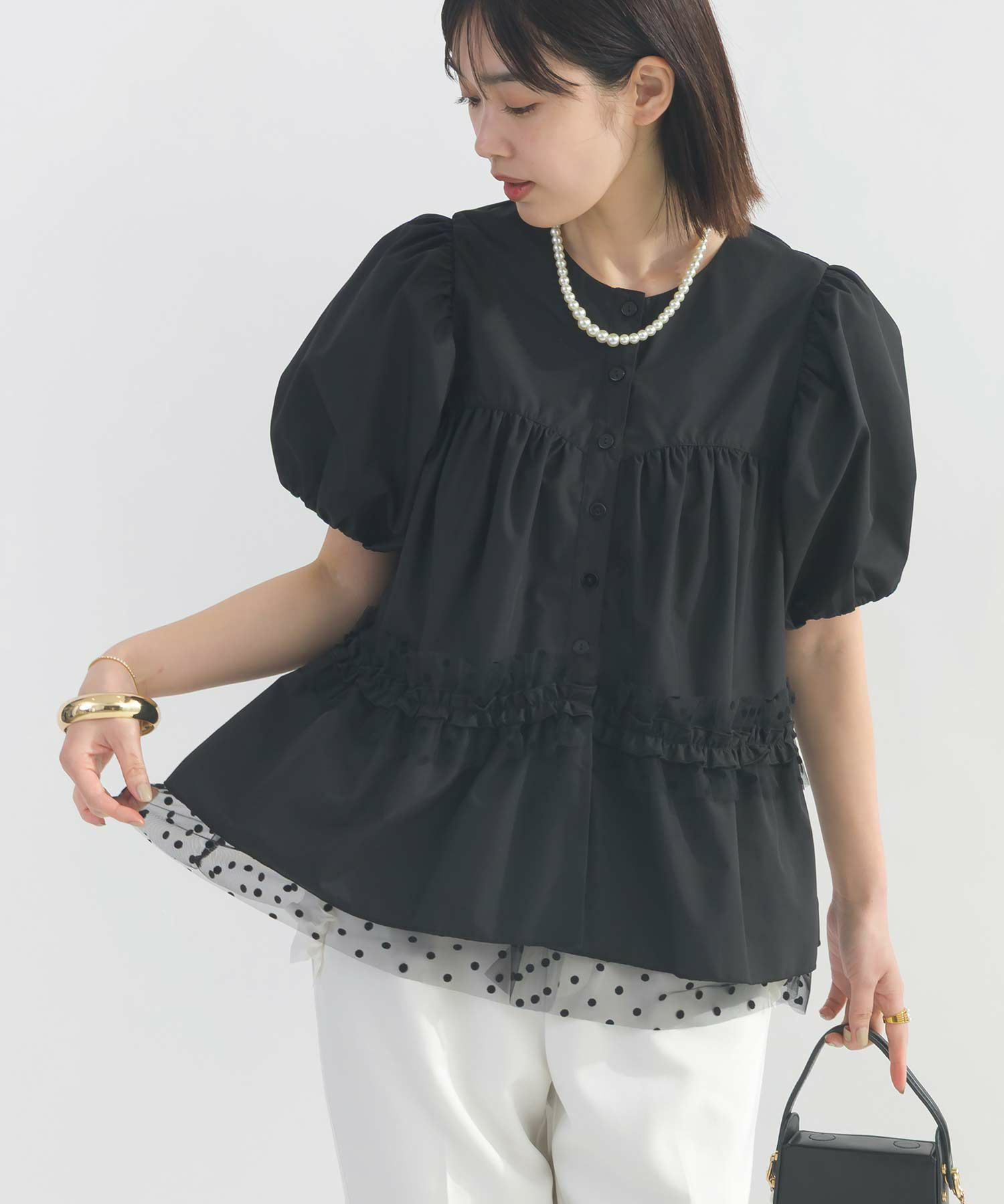 model：H162　着用サイズ：M　ブラック