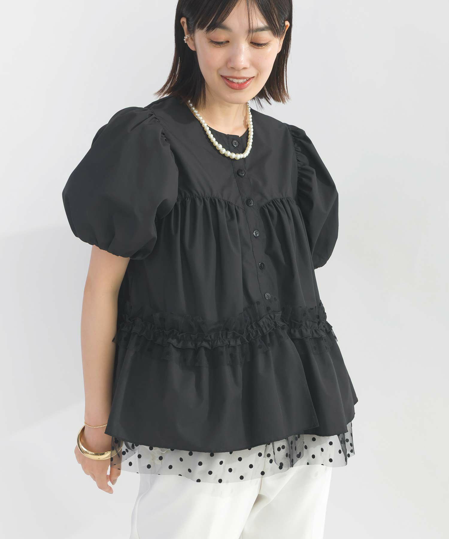 model：H162　着用サイズ：M　ブラック