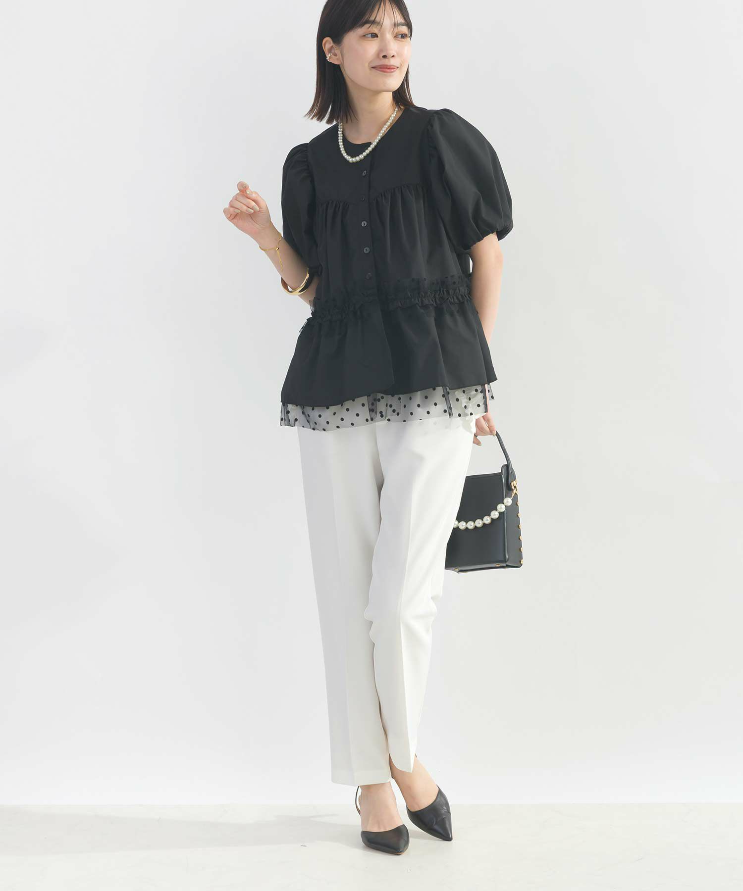 model：H162　着用サイズ：M　ブラック