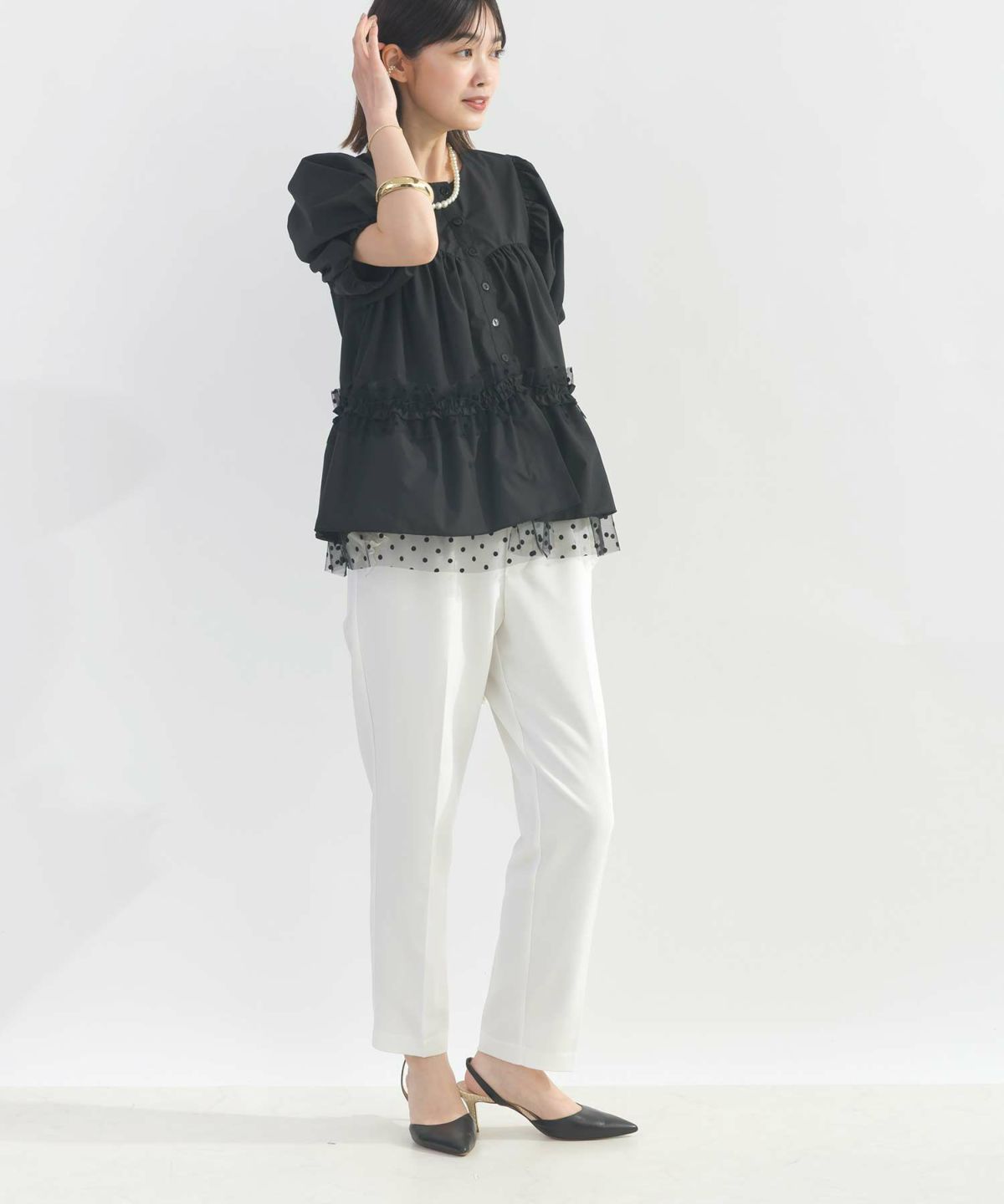 model：H162　着用サイズ：M　ブラック