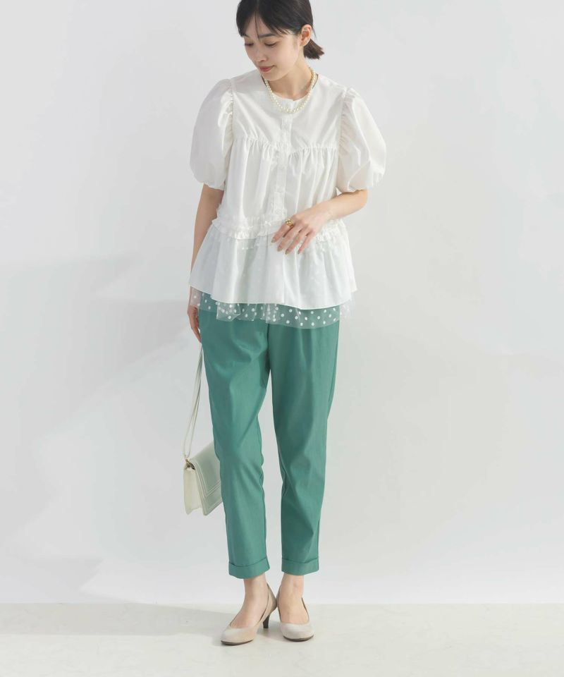 model：H162　着用サイズ：M　オフホワイト