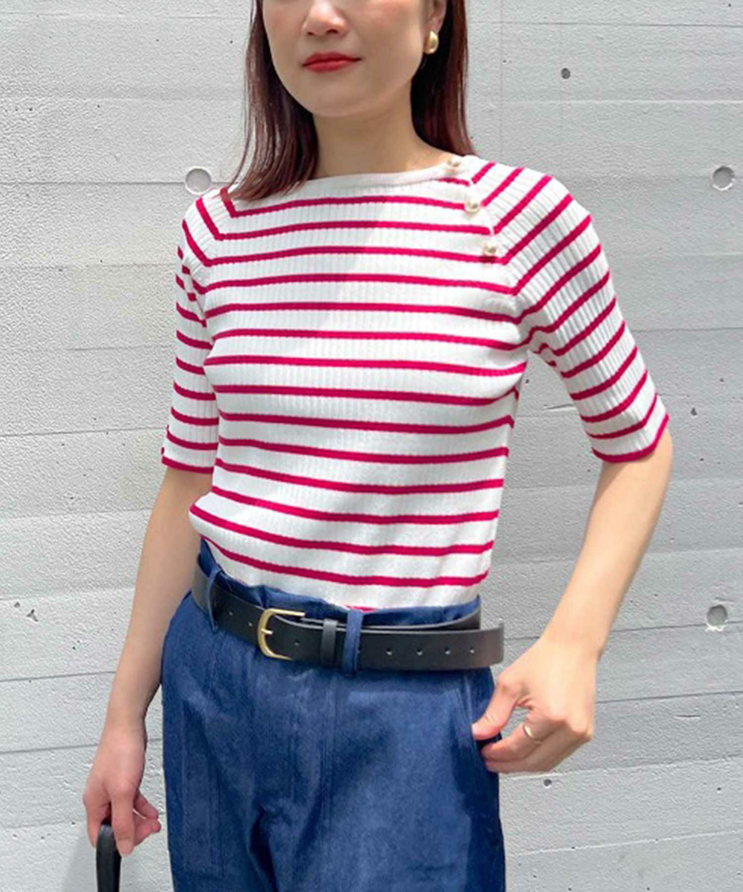 model：H164　着用サイズ：M　ピンク