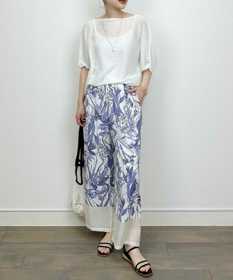 model：H164　着用サイズ：M　オフホワイト