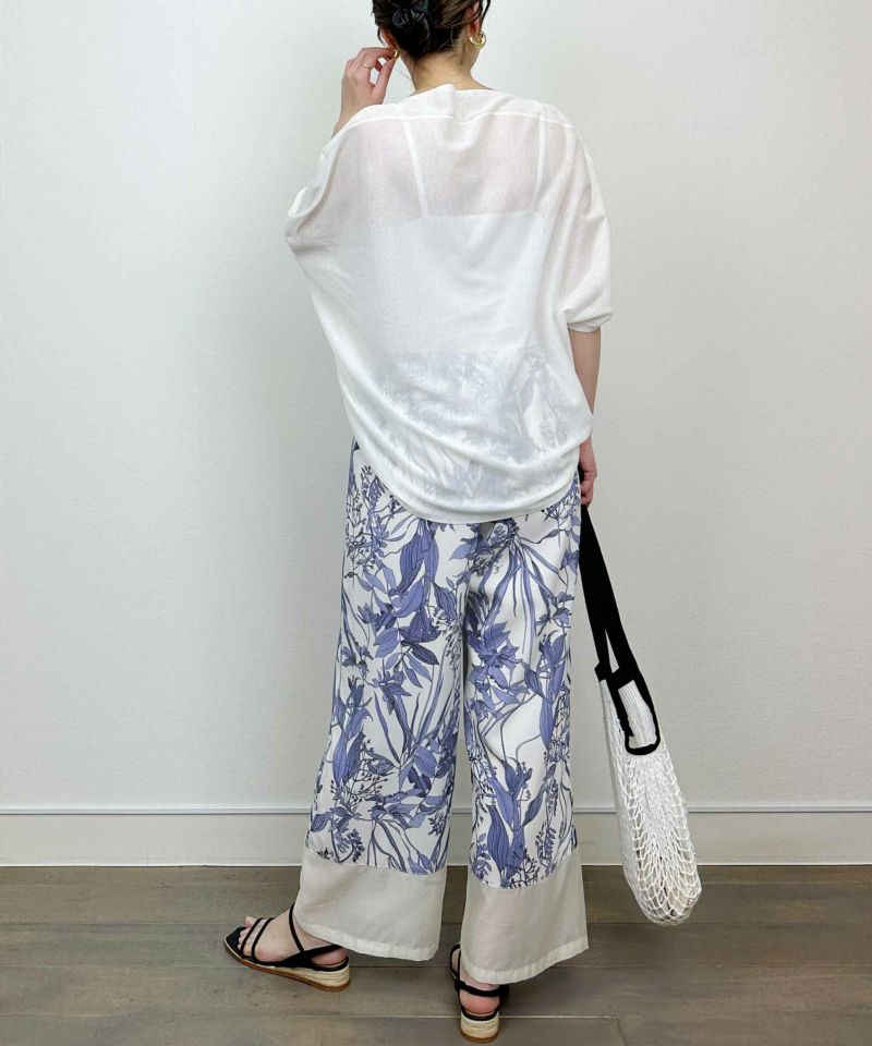 model：H164　着用サイズ：M　オフホワイト