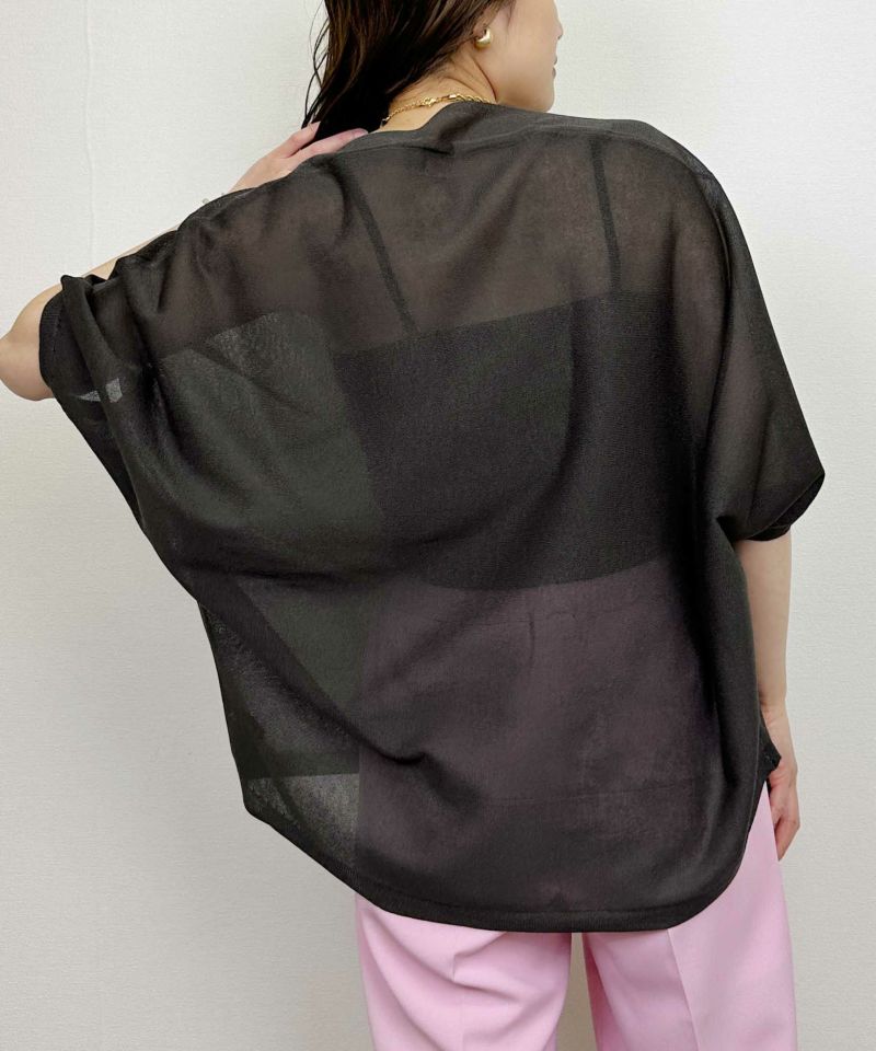 model：H164　着用サイズ：M　チャコールグレー