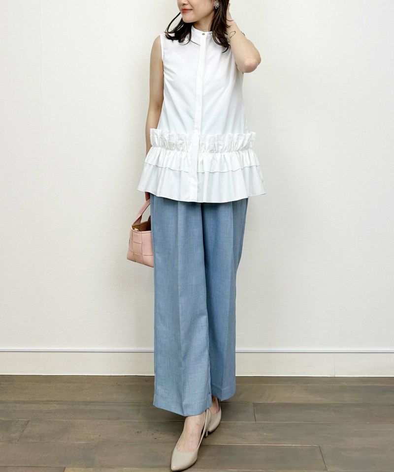 model：H164　着用サイズ：M　オフホワイト