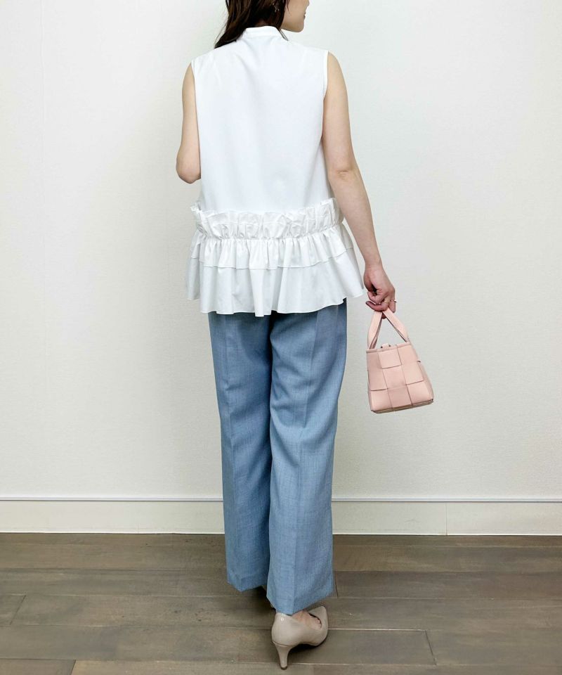 model：H164　着用サイズ：M　オフホワイト