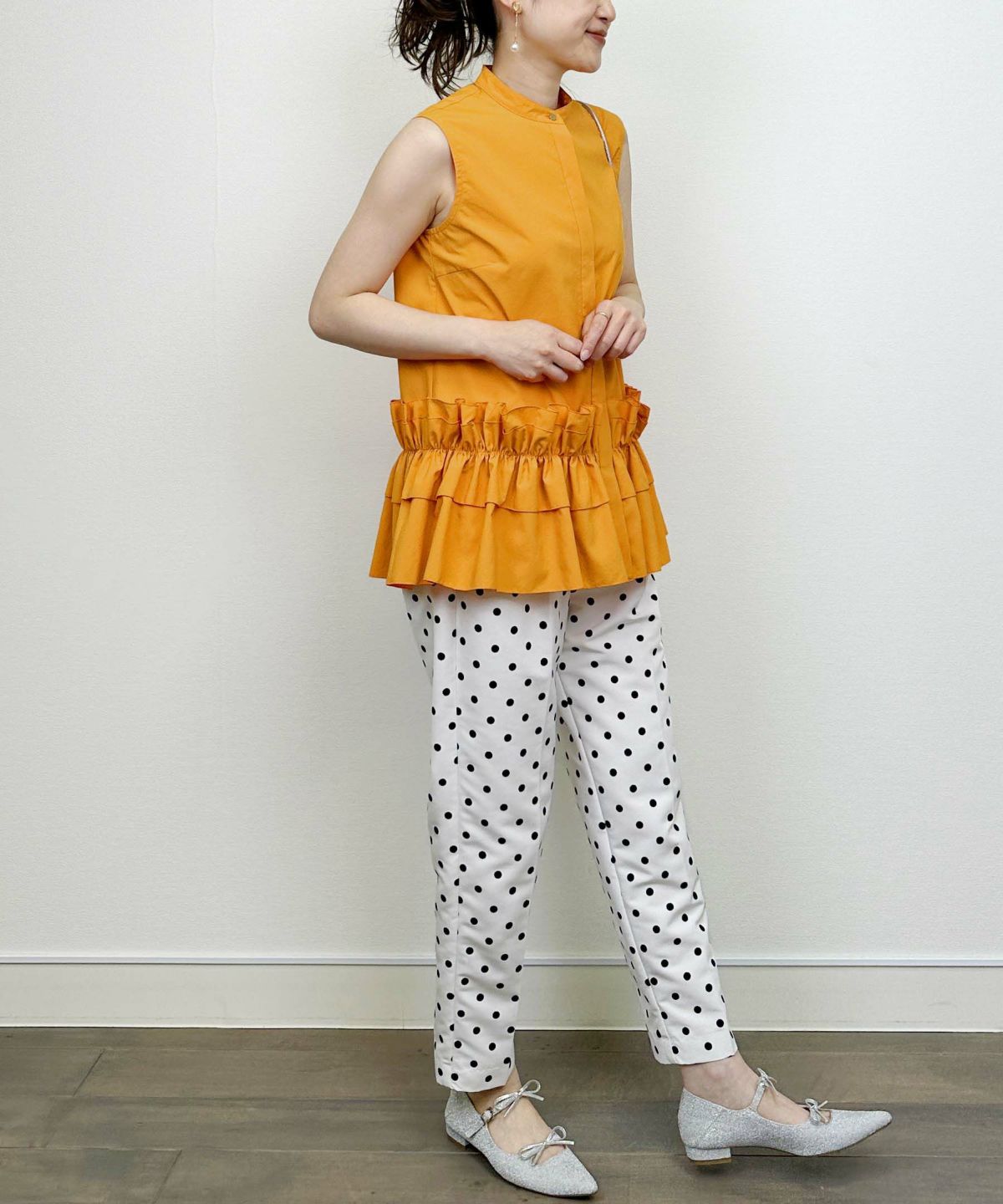 model：H164　着用サイズ：M　オレンジ