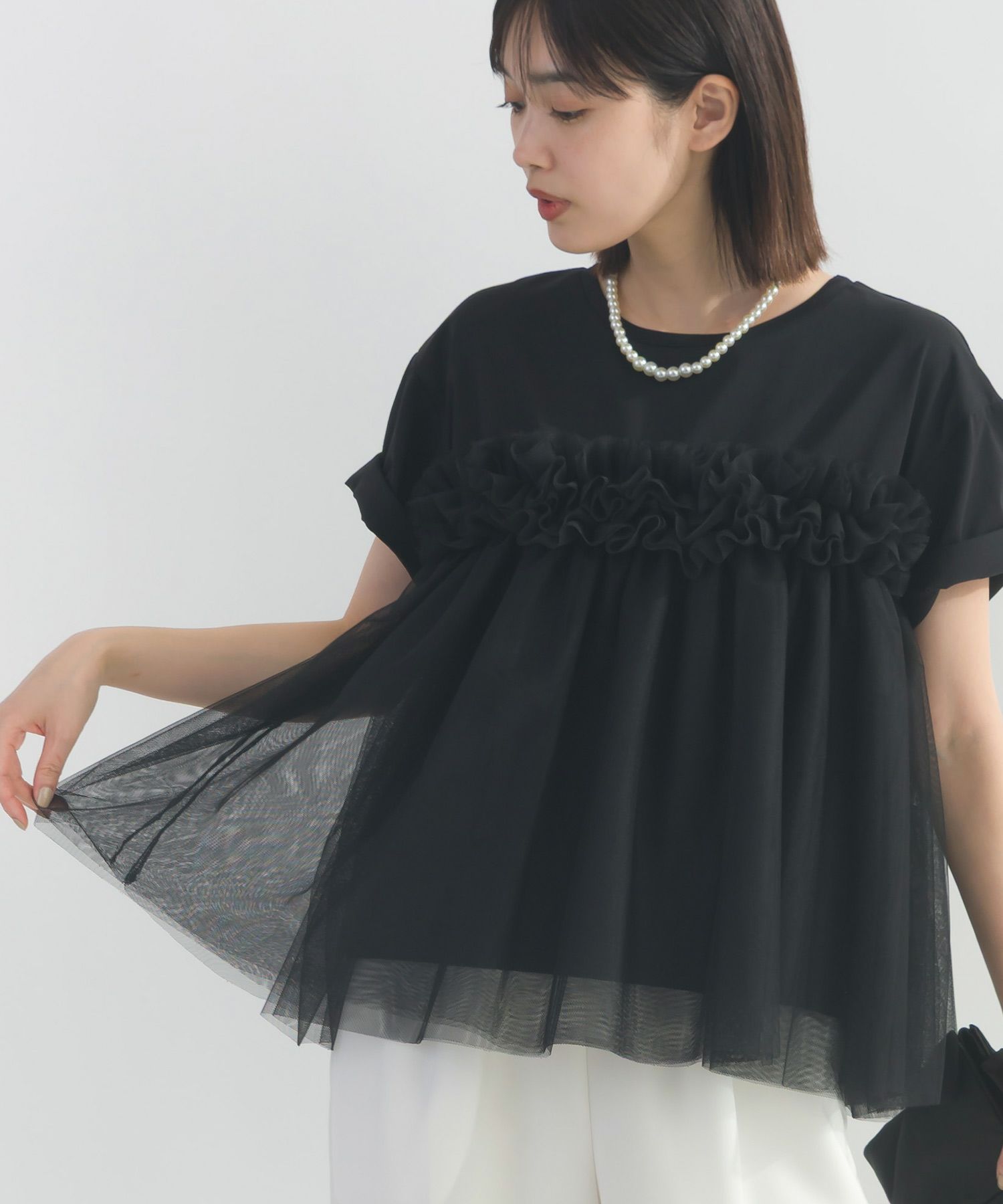 model：H162　着用サイズ：M　ブラック