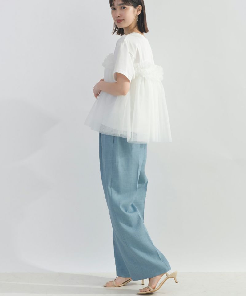 model：H162　着用サイズ：M　オフホワイト