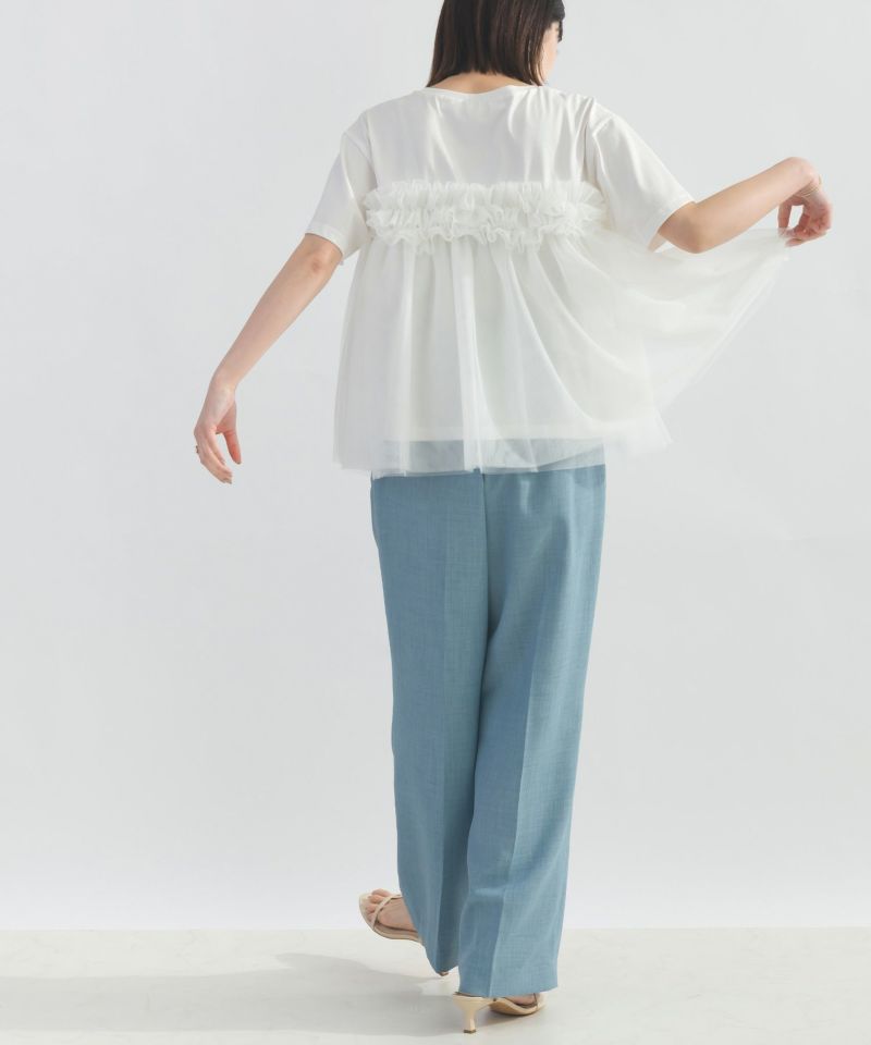 model：H162　着用サイズ：M　オフホワイト