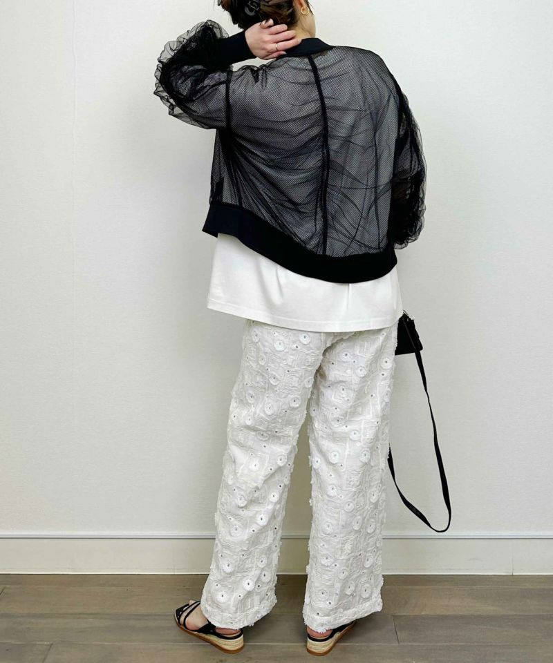 model：H164　着用サイズ：M　オフホワイト