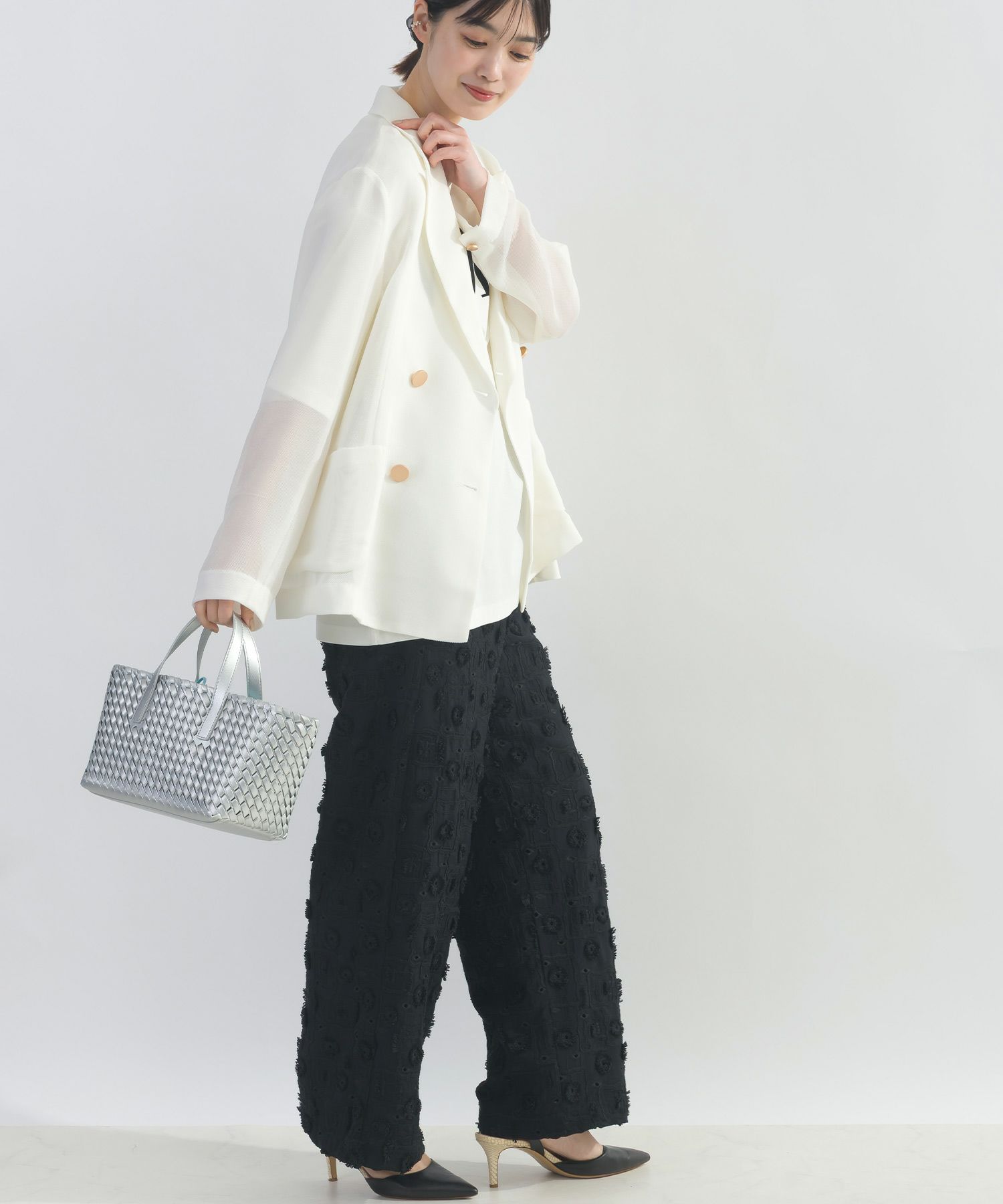 model：H162　着用サイズ：M　ブラック