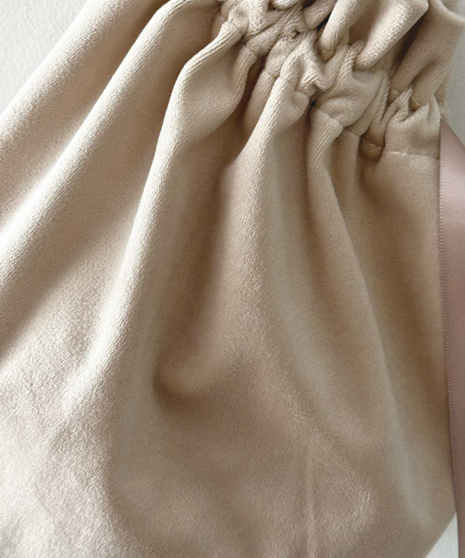 付属の巾着　生地アップ