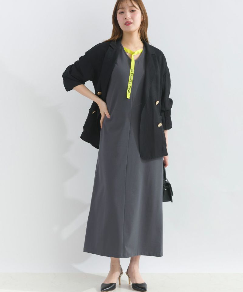 model：H165　着用サイズ：M　チャコールグレー