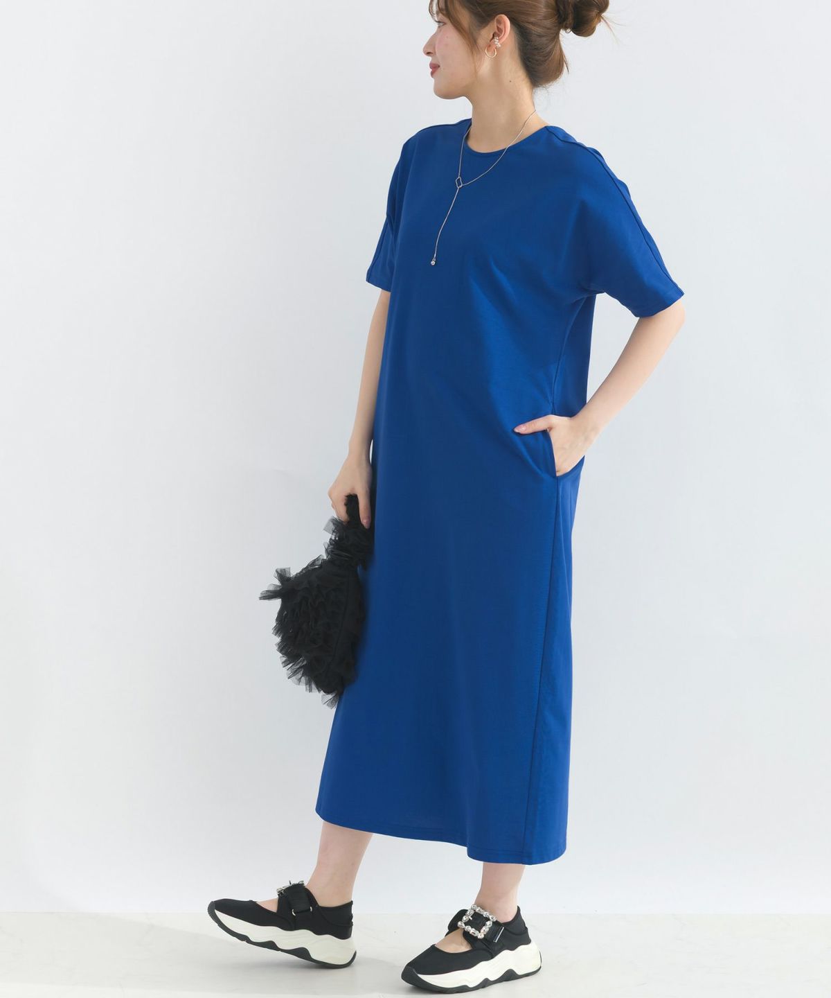 model：H165　着用サイズ：M　ブルー