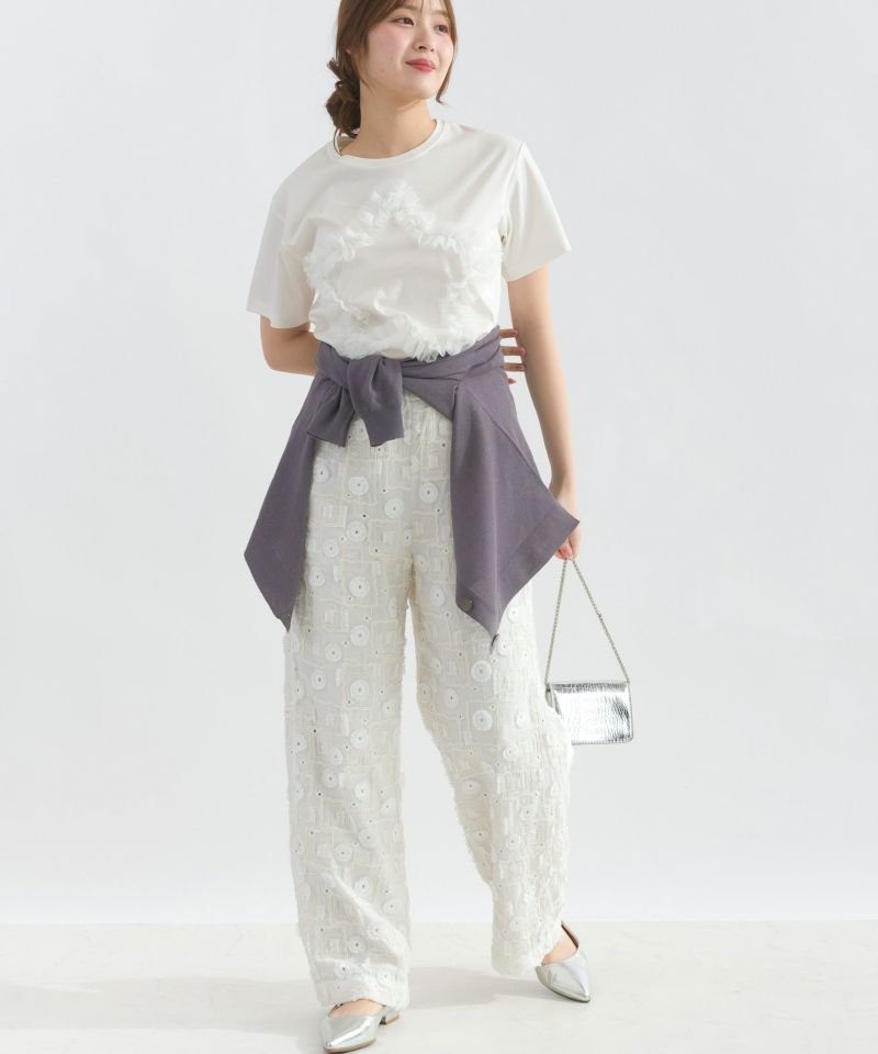 model：H165　着用サイズ：M　オフホワイト