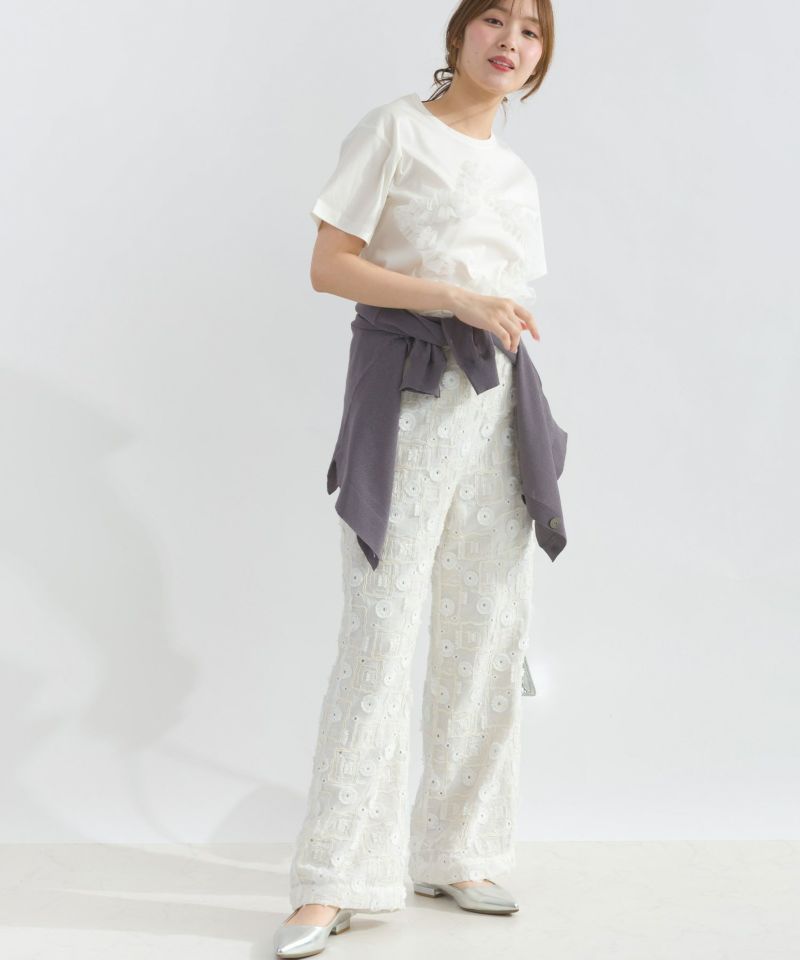 model：H165　着用サイズ：M　オフホワイト